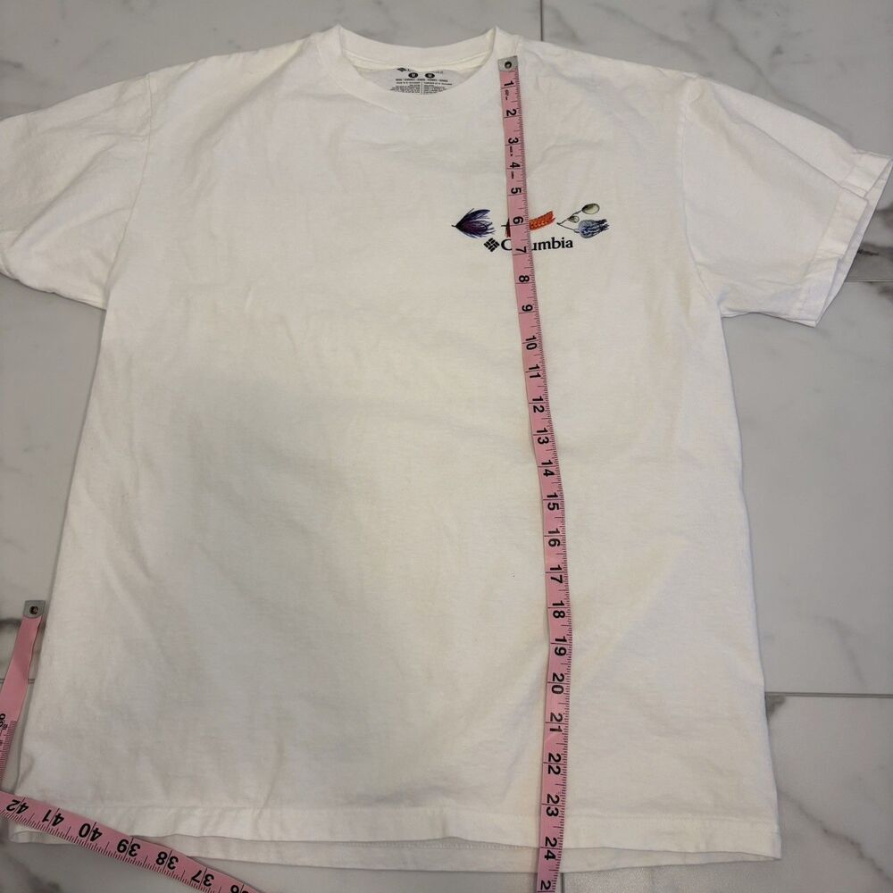 Columbia "Periodic Table of Fish Lures and Flies" Men's T-Shirt Size Medium - Picture 7 of 7